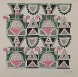 Untitled by Prabhakar Barwe, Watercolour and ink on paper pasted on paper board, sold Jun 2013