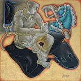 Untitled by Satish Gujral, Mixed media on canvas, sold Feb 2013
