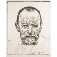Self-Portrait by Ferdinand Hodler, 1916, lithograph, sold Apr 2026