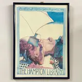 This exhibition poster was produced for a Hampton Library auction held in Bridgehampton on August 6 by James McMullan, 1988, watercolor style, sold Jun 2026