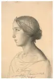 Etude pour l'Harmonie de 'L'Assomption de la Vierge' by Louis Janmot, Crayon noir et estompe sur papier, sold Mar 2024