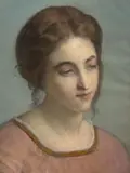 Portrait de jeune femme à la chemise rose by Louis Janmot, Pastel, sold Mar 2024