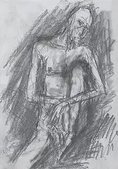 Untitled by Akbar Padamsee, Pencil on paper, sold Feb 2013