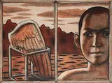 Untitled by T.V. Santhosh, Watercolour and charcoal on paper, sold Feb 2013