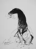 Untitled by Sunil Das, Charcoal on paper, sold Feb 2013