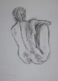 Untitled by Akbar Padamsee, Graphite on card, sold Jan 2013