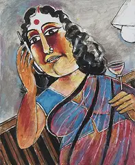 Hallo Kamna by Paritosh Sen, Acrylic on canvas, sold Jan 2013