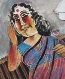 Hallo Kamna by Paritosh Sen, Acrylic on canvas, sold Jan 2013