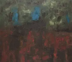 Nature by K. M. Adimoolam, Oil on canvas, sold Jan 2013