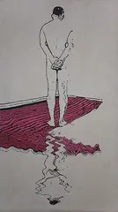 Untitled by T M Azis, Acrylic on canvas, sold Jan 2013