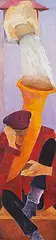 The Unexpected Does Happen II by Krishen Khanna, Oil on canvas, sold Jan 2013