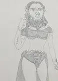 Untitled by K. Laxma Goud, Pen and ink on paper, sold Jan 2013