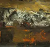 Untitled by K. M. Adimoolam, Oil on canvas, sold Jan 2013