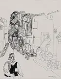 Untitled by K. Laxma Goud, Ink on paper, sold Jan 2013