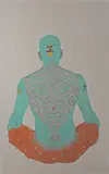 Untitled by Dileep Sharma, Acrylic, pen and ink on paper pasted on board, sold Jan 2013