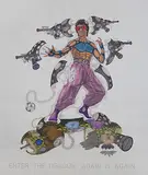 Enter the Dragon Again and Again by Ajay Dhandre, Watercolour on paper, sold Jan 2013