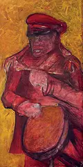 Untitled by Krishen Khanna, Oil on canvas, sold Jan 2013
