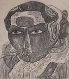 Untitled by Thota Vaikuntam, Charcoal on paper, sold Jan 2013