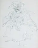 Untitled by K. M. Adimoolam, Pen on paper, sold Jan 2013