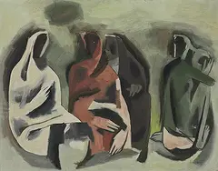 Untitled by M. F. Husain, Oil on canvas, sold Mar 2013