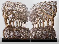 Untitled by Dhananjay Singh, Bronze and copper wire, sold Mar 2013