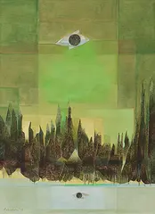 Untitled by Jehangir Sabavala, Oil on canvas, sold Mar 2013