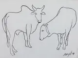 Untitled by Manjit Bawa, Charcoal on paper, sold Mar 2013