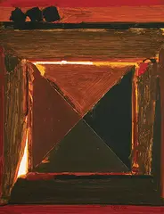 Untitled by S. H. Raza, Acrylic on paper, sold Dec 2012
