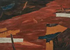 Untitled by Ram Kumar, Oil on canvas, sold Dec 2012