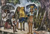 Untitled by K H, Gouache on board, sold Dec 2012