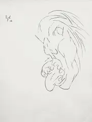 Untitled (Kali) by Tyeb Mehta, Charcoal on paper, offered Dec 2012