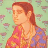 Face from Rajasthan - 25 by A. Ramachandran, Oil on canvas, sold Dec 2012