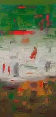 Untitled by K. M. Adimoolam, Oil on canvas, sold Dec 2012