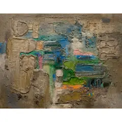 Untitled by Lundy Siegriest, mixed media on canvas, sold Apr 2026