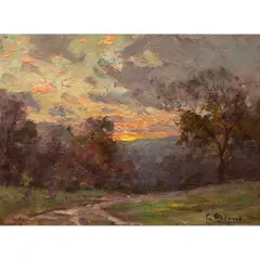 Untitled (After the Storm) by Granville Redmond, oil on panel, sold Apr 2026