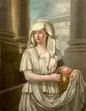 La jeune vestale by Antoine Raspal, Huile sur toile, sold Nov 2024
