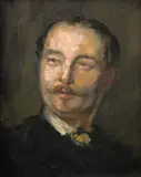 Portrait du vicomte Simon de Montfort (1841-1898), beau-frère de Carpeaux by Jean-Baptiste Carpeaux, Huile sur toile (Toile d'origine), sold Nov 2024
