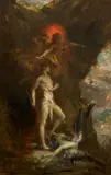 Oedipe vainqueur du Sphinx by Henri-Léopold Levy, Huile sur panneau, une planche, sold Nov 2024