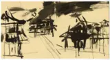 Sans titre by T'ang Haywen, circa 1985, Encre sur papier, sold Dec 2024