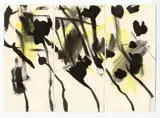 Sans titre by T'ang Haywen, circa 1983, Encre sur papier (triptyque), sold Dec 2024