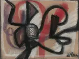 Sans titre by Jean-Michel Atlan, circa 1955, Pastel sur papier, sold Dec 2024