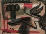 Sans titre by Jean-Michel Atlan, 1953, Pastel sur papier, sold Dec 2024