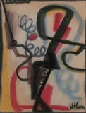 Sans titre by Jean-Michel Atlan, circa 1954, Pastel sur papier, sold Dec 2024