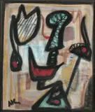 Sans titre by Jean-Michel Atlan, 1953, Pastel sur papier, sold Dec 2024