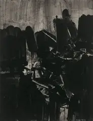 Sans titre by André Marfaing, 1959, Lavis et gouache sur papier, sold Dec 2024