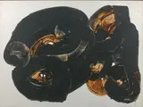 Sans titre (Spleen Series) by Nonda, circa 1973, Technique mixte et sang sur toile, sold Dec 2024