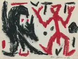 Standart Paris n°2 by A. R. Penck, 1996, Crayon gras sur papier, sold Dec 2024