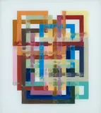 Juillet by Bernard Frize, 2007, Tempera et laque sur verre, sold Dec 2024