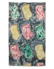 159/1986 by Claude Viallat, 1986, Acrylique sur toile de jute, sold Dec 2024