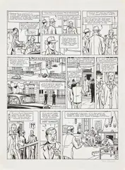 Les Aventures de Blake et Mortimer by Ted Benoît, Encre de Chine sur papier pour la, sold Dec 2024